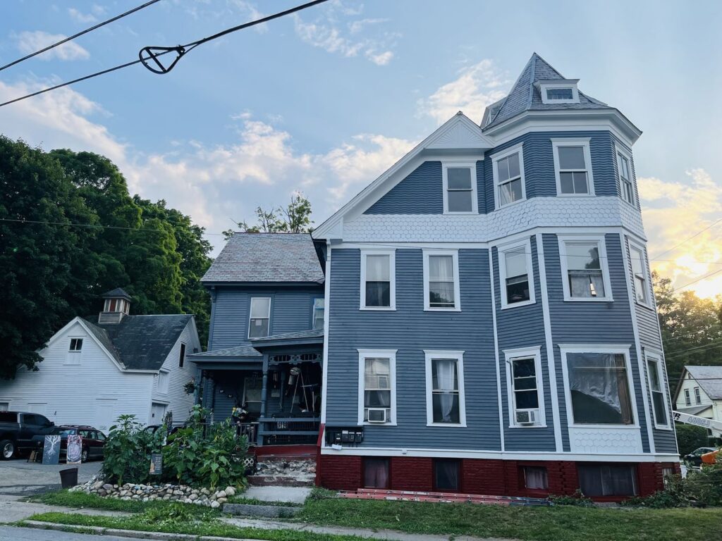 Exterior renovation of a Victorian-style home